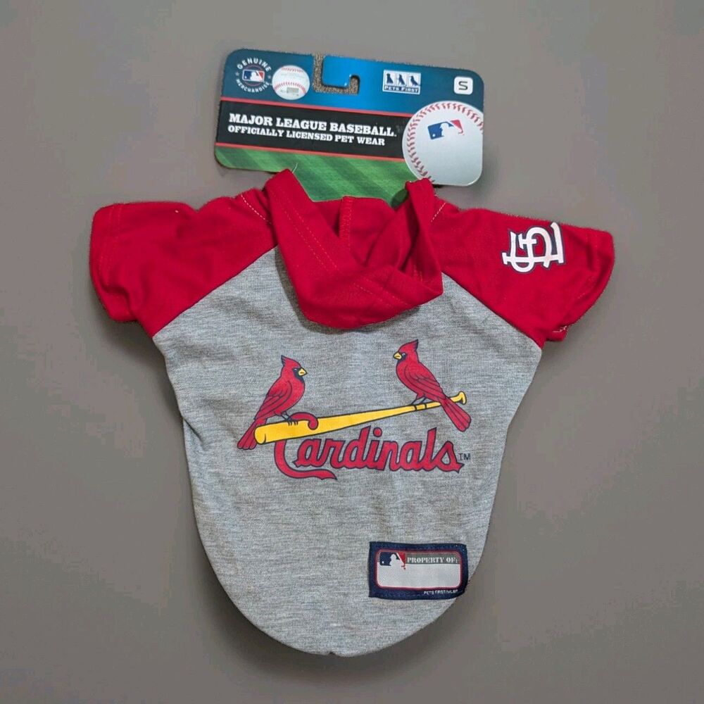 NWT St Louis Cardinals Dog Hoodie Shirt Size Small MLB Pets First Licensed New